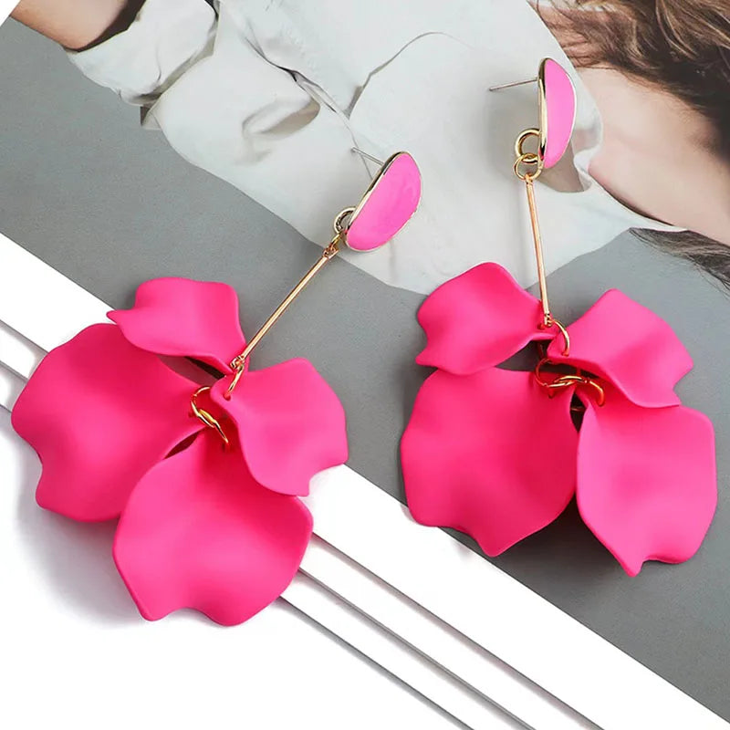 Coating Flower Earring for Women Temperamental Versatile Fashion Ear Jewelry Hot Sale Party Gift 2025 New Style