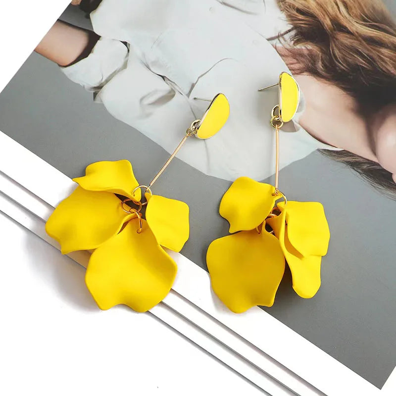 Coating Flower Earring for Women Temperamental Versatile Fashion Ear Jewelry Hot Sale Party Gift 2025 New Style