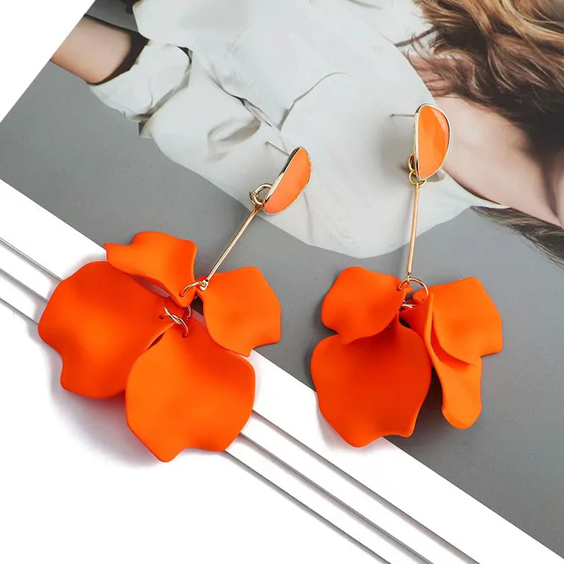 Coating Flower Earring for Women Temperamental Versatile Fashion Ear Jewelry Hot Sale Party Gift 2025 New Style