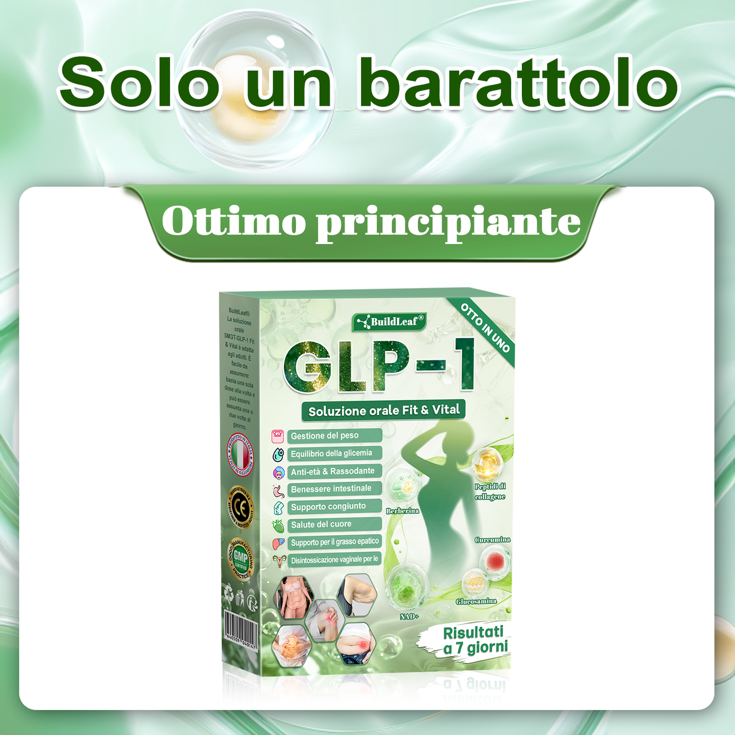 Negozio ufficiale | BuildLeaf® GLP-1 8-in-1 Fit & Vital Soluzione Orale (Solo una volta al giorno, cambiamenti visibili in 7 giorni) ✅ Per obesità, salute cardiovascolare, diabete, apnea notturna, salute intestinale, problemi articolari e altro 2
