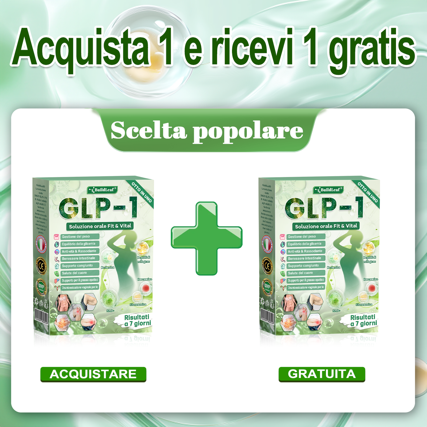 Negozio ufficiale | BuildLeaf® GLP-1 8-in-1 Fit & Vital Soluzione Orale (Solo una volta al giorno, cambiamenti visibili in 7 giorni) ✅ Per obesità, salute cardiovascolare, diabete, apnea notturna, salute intestinale, problemi articolari e altro 2