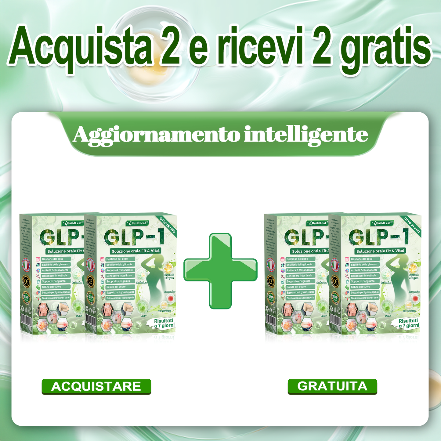 Negozio ufficiale | BuildLeaf® GLP-1 8-in-1 Fit & Vital Soluzione Orale (Solo una volta al giorno, cambiamenti visibili in 7 giorni) ✅ Per obesità, salute cardiovascolare, diabete, apnea notturna, salute intestinale, problemi articolari e altro 2