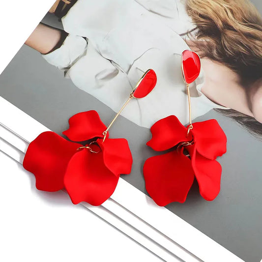 Coating Flower Earring for Women Temperamental Versatile Fashion Ear Jewelry Hot Sale Party Gift 2025 New Style