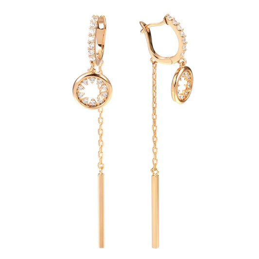 Real 14K Gold Jewelry Earring Women Fine Aros Mujer Oreja Pink Earrings for Women Orecchini 14 K Yellow Gold Bizuteria Jewelry