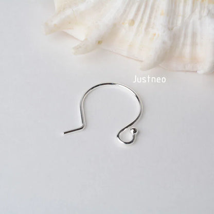 ear hook, solid 925 sterling silver earring wire hooks with ball, sterling silver earring findings components