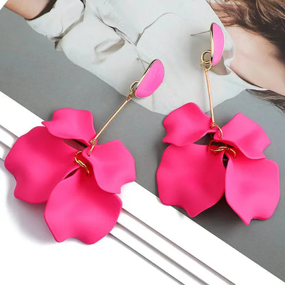 Coating Flower Earring for Women Temperamental Versatile Fashion Ear Jewelry Hot Sale Party Gift 2025 New Style