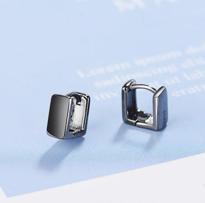 925 Sterling Silver Earring Fashion Personality Wide-Brimmed Geometric Ear Ring Ear Bone Buckle Cute Trend Boy Girl Ear Jewelry
