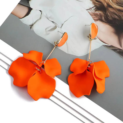 Coating Flower Earring for Women Temperamental Versatile Fashion Ear Jewelry Hot Sale Party Gift 2025 New Style